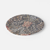 ハニーサックルプリント(William Morris) ペーパープレート (アングル)