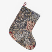 ハニーサックルプリント(William Morris) ラージクリスマスストッキング (正面 (吊り時))