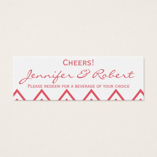 ハニーサックルモダンピンクチ結婚ェブロンのドリンク (正面)