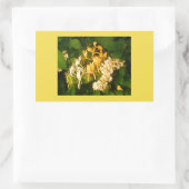 ハニーサックルワイルドバラ春長方形シール 長方形シール (バッグ)