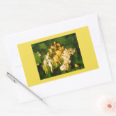 ハニーサックルワイルドバラ春長方形シール 長方形シール (封筒)