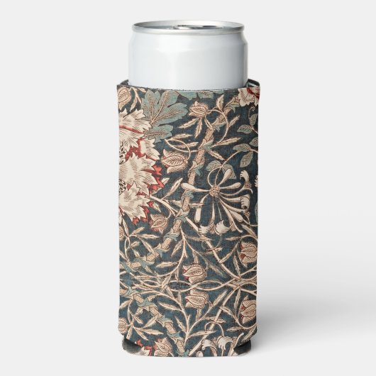 ハニーサックルヴィンテージアートワーク、美的フローラ スリム缶クーラー (Seltzer正面)