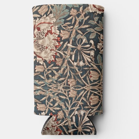 ハニーサックルヴィンテージアートワーク、美的フローラ スリム缶クーラー (正面)