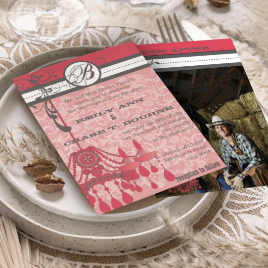 ハニーサックルヴィンテージシャンデリア日付の保存 セーブザデート