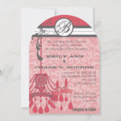 ハニーサックルヴィンテージシャンデリア結婚式招待状 招待状 (裏面)