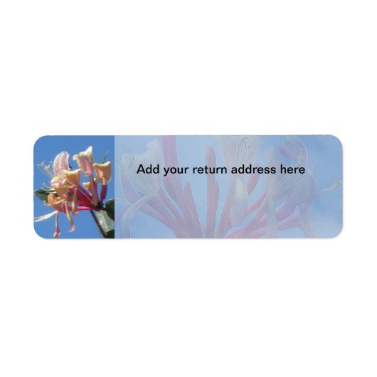 ハニーサックル差出人住所ラベル ラベル (正面)