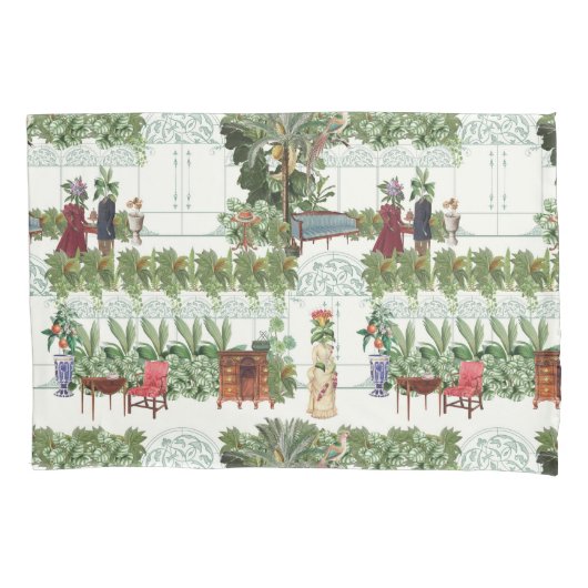 ハニーサックル待ち |ナチュラル 枕カバー (正面)