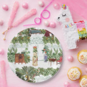 ハニーサックル待ち |白 ペーパープレート (パーティー)