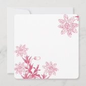 ハニーサックル春の結婚式カラーフローラ招待状 招待状 (裏面)