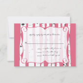 ハニーサックル樺の木ツリ結婚ーの応答カード 出欠カード (正面)