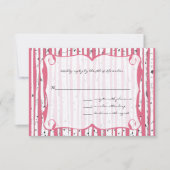 ハニーサックル樺の木ツリ結婚ーの応答カード 出欠カード (正面)