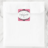 ハニーサックル結婚式の引き出物シール スクエアシール (バッグ)