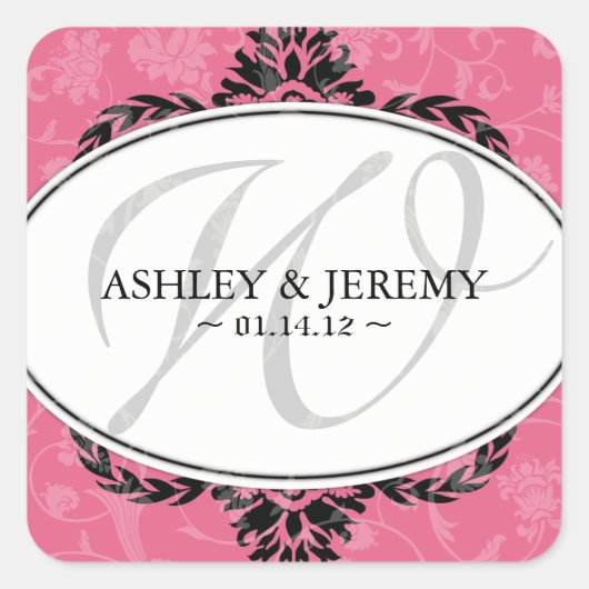 ハニーサックル結婚式の引き出物シール スクエアシール (正面)