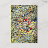 ハニーサックル花アールヌーボーフローラ黄 名刺 (裏面)