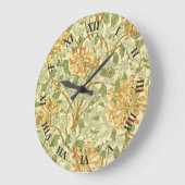 ハニーサックル花柄ウィリアム・モリス ラージ壁時計 (傾斜)
