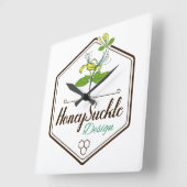 ハニーサックル スクエア壁時計 (傾斜)