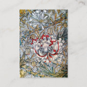 ハニーサックル,ピンクの赤い白い茶色 名刺 (裏面)