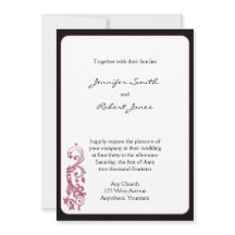 ハニーサックル ピンク ラウンドコーナー ウェディング 招待状