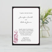 ハニーサックル ピンク ラウンドコーナー ウェディング 招待状 (スタンド正面)