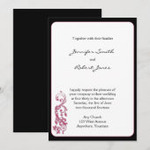 ハニーサックル ピンク ラウンドコーナー ウェディング 招待状 (正面/裏面)