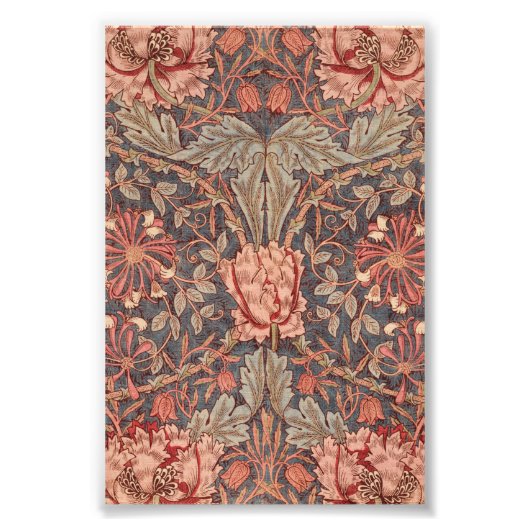 ハニーサックル、フローラルパターンby William Morris フォトプリント (正面)
