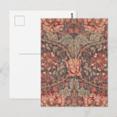 ハニーサックル、フローラルパターンby William Morris ポストカード (正面/裏面)