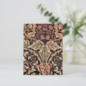 ハニーサックル、ヴィンテージフローラデザイン、 ポストカード (スタンド正面)