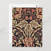 ハニーサックル、ヴィンテージフローラデザイン、 ポストカード (正面/裏面)