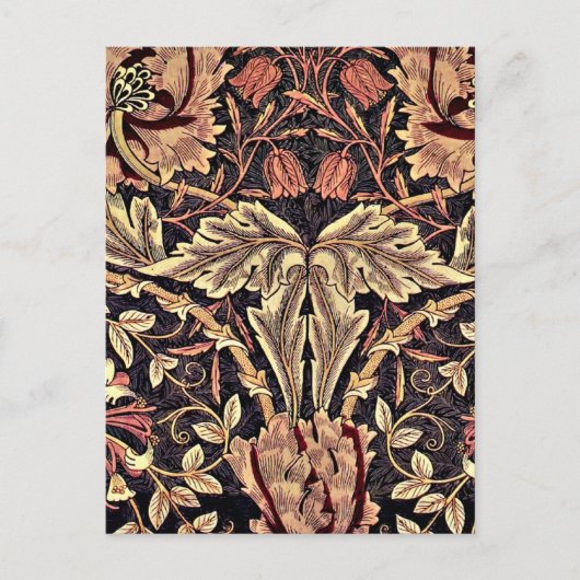 ハニーサックル、ヴィンテージフローラデザイン、 ポストカード (正面)