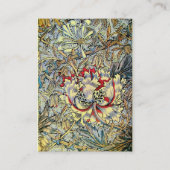 ハニーサックル，黄色，ピンクの赤い白い茶色，黒 名刺 (裏面)