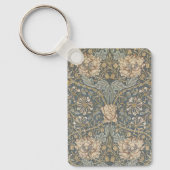 ハニーサックルby William Morris、ヴィンテージ・フラワーアート キーホルダー (正面)