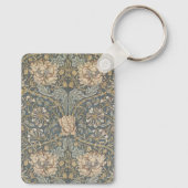ハニーサックルby William Morris、ヴィンテージ・フラワーアート キーホルダー (裏面)