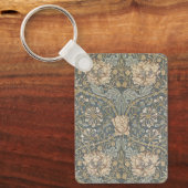 ハニーサックルby William Morris、ヴィンテージ・フラワーアート キーホルダー (正面)