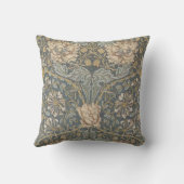 ハニーサックルby William Morris、ヴィンテージ・フラワーアート クッション (裏面)