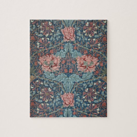 ハニーサックルby William Morris、ヴィンテージ・フラワーアート ジグソーパズル (縦)
