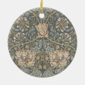 ハニーサックルby William Morris、ヴィンテージ・フラワーアート セラミックオーナメント (裏面)