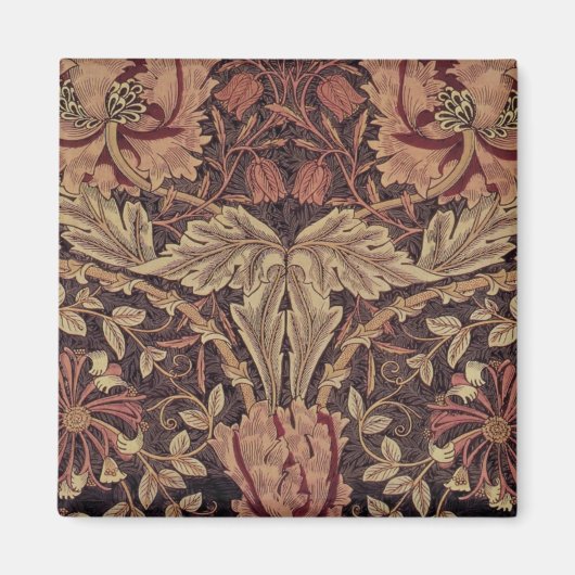 ハニーサックルby William Morris, Garden Flowers Art マグネット (正面)