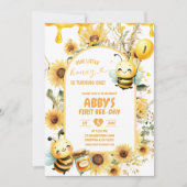 ハニーサンフラワーファーストBeeDay 招待状 (正面)