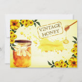 ハニージャイルイエローグリーンマザーへ蜂の赤ちゃんシャワー 招待状 (裏面)