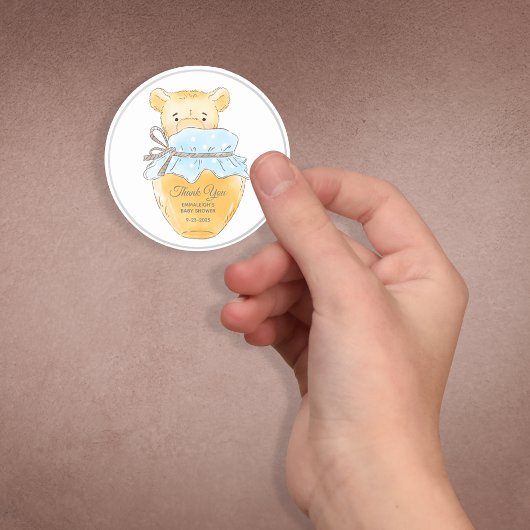 ハニージャイルボーイテディベア ラウンドシール