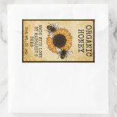 ハニージャベルズハニカムミツバチ養蜂場 長方形シール (バッグ)