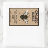 ハニージャベルズハニカムミツバチ養蜂場 長方形シール (バッグ)