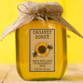 ハニージャベルズハニカムミツバチ養蜂場 長方形シール