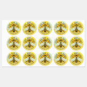 ハニージャムハニカムミツバチ養蜂事業 ラベル (シート)