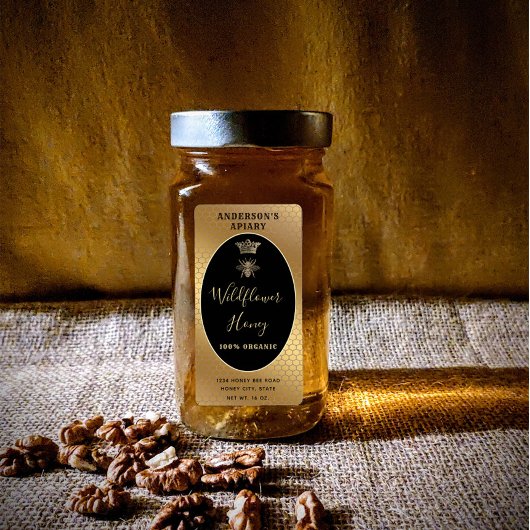 ハニージャモダンースクリプトqueen bee label ラベル