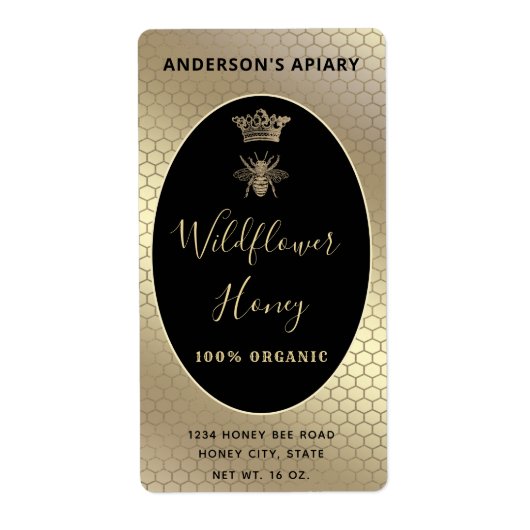 ハニージャモダンー台本クイーンビー ラベル (正面)