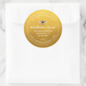 ハニージャラベルハニービーアピラクラシック金ゴールド ラウンドシール (バッグ)