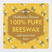 ハニージャーブビーズピュアビーズワックスアピールファーム事業 ラベル (デザイン1)