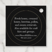 ハニージャールネックラベルブラックフランスのビー フェイバータグ (裏面)