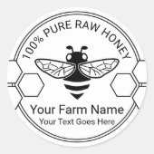 ハニージャールビーオーガニックアピールビーキーパーファーム ラウンドシール (正面)